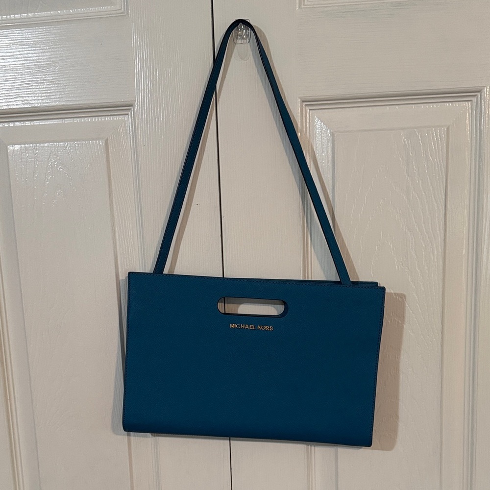 Michael Kors Teal Clutch Bag